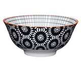 Black Check Centered Bowl