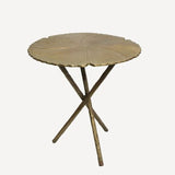 Brass Leaf Side Table