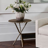 Brass Leaf Side Table