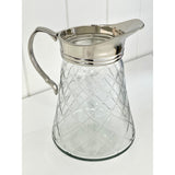 Diamond Cut Glass Water Jug