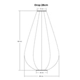 Outdoor LED Solar Lantern Drop 28cm