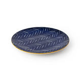 Indigo Chevron Side Plate