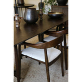 Viva Chair in Dark Elm and Natural Boucle