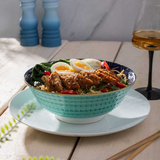 Ramen Bowl Indigo Chevron