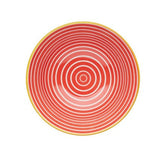 Red Swirl with Black Spots Bowl