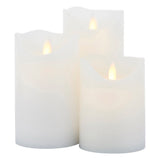 Sara S/3 Candles D75 White Rechargeable