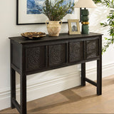 Theron Carved Wooden Console