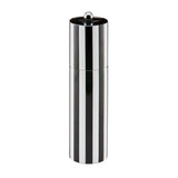Black & White Striped Column Salt or Pepper Mill
