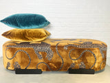 Oval Ottoman - Gold Panthera