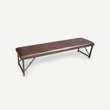 Iron & Leather Bench