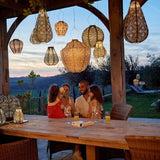 Outdoor LED Solar Lantern Long Oval 20cm