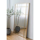 Gold Rimmed 15 Pane Mirror