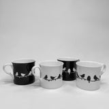 Bird Silhouette Bone China Mugs (Set 4)