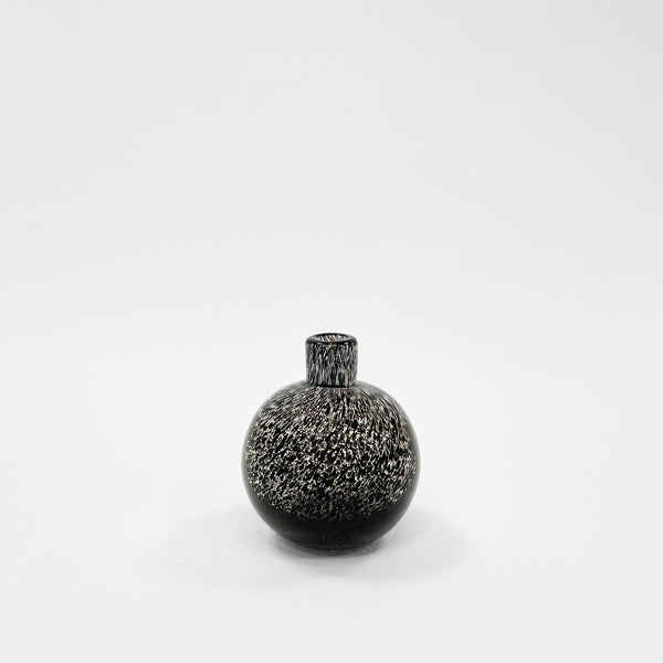 Black Leopard Squat Bud Vase