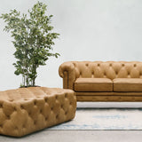 3-Seater Chesterfield - Camel
