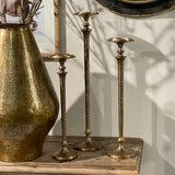 Hammered Pillar Candlestick - Short