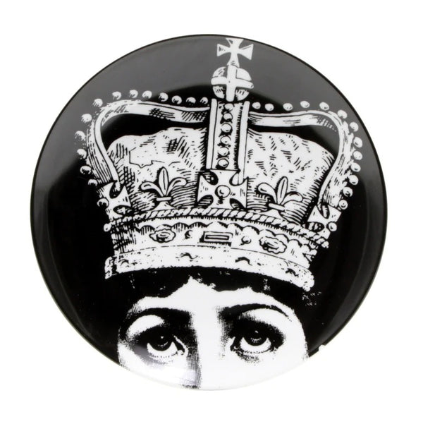 Round Ceramic Plate - Crown
