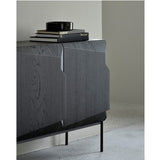 Oak Stairs Black Sideboard - 200cm