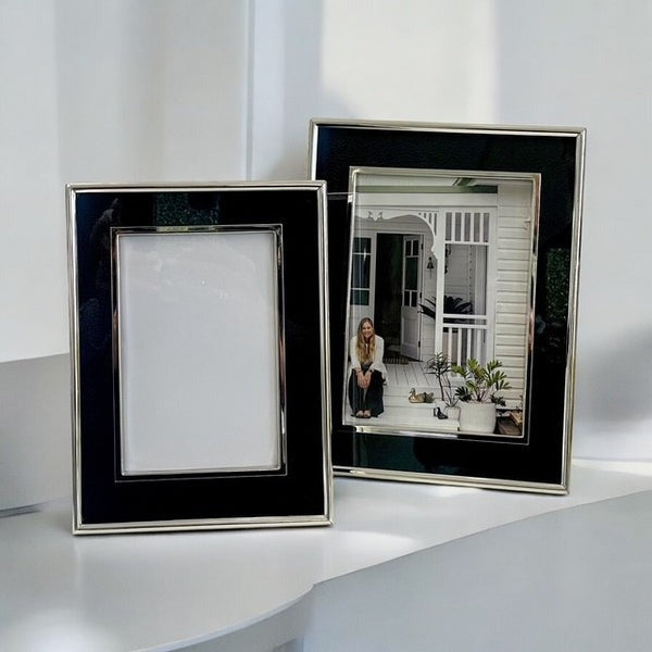 Black & Silver Plated Frame 4x6"