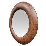 Burr Walnut Round Mirror 110cm