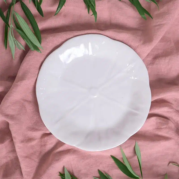 Cabbage Melamine Side Plate - White