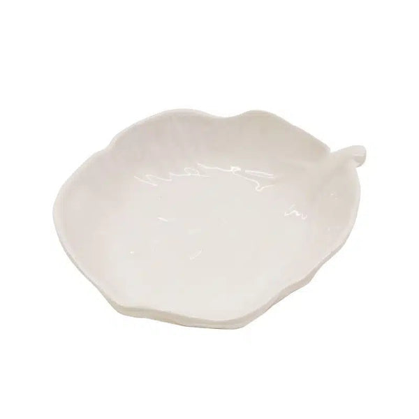 Cabbage Melamine Small Leaf Dish - White