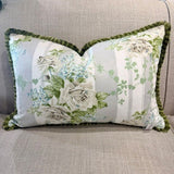Sanderson Cecile Rose Lumbar Cushion with Brush