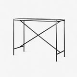 Cross Bar Iron & Marble Console