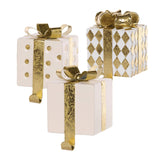 White & Gold Box Stocking Holder