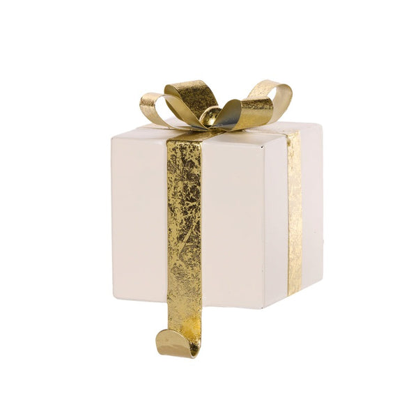 White & Gold Box Stocking Holder
