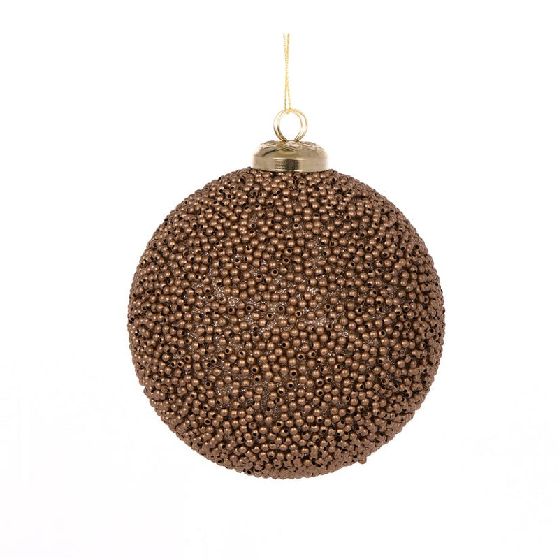 Copper Caviar Bauble 10cm