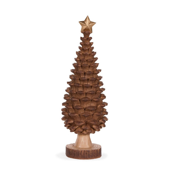 34.5cm Pinecone Tree with Star