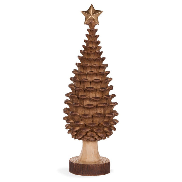 42.5cm Pinecone Tree with Star