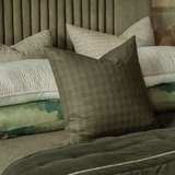 Deep Moss Plaid Cushion