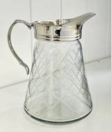 Diamond Cut Glass Water Jug
