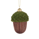Velvet Topped Acorn Bauble