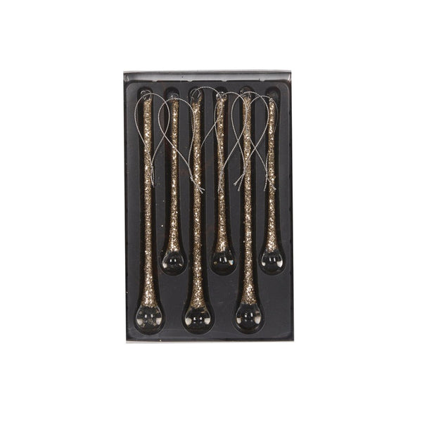 Champagne Beaded Icycles 6 Pack