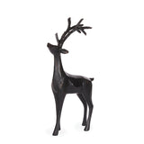 Carved Standing Black Reindeer