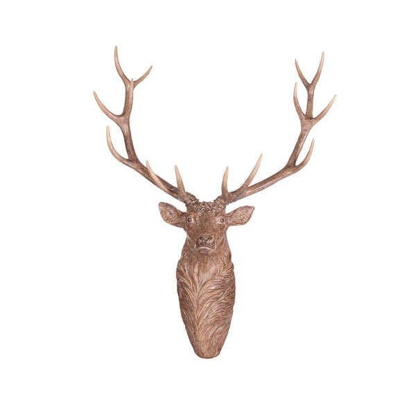 Large Carved Reindeer Wall Decor