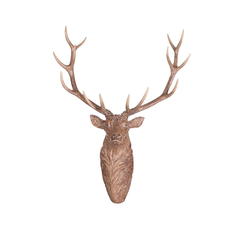 Large Carved Reindeer Wall Decor