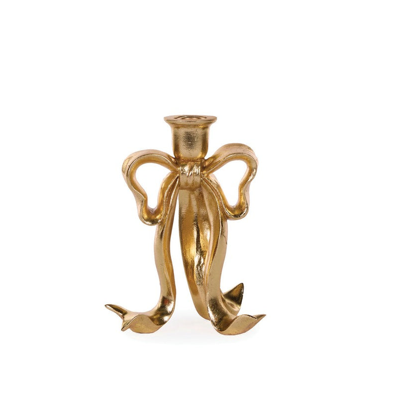 Gilded Bow Candle Holder - Medium