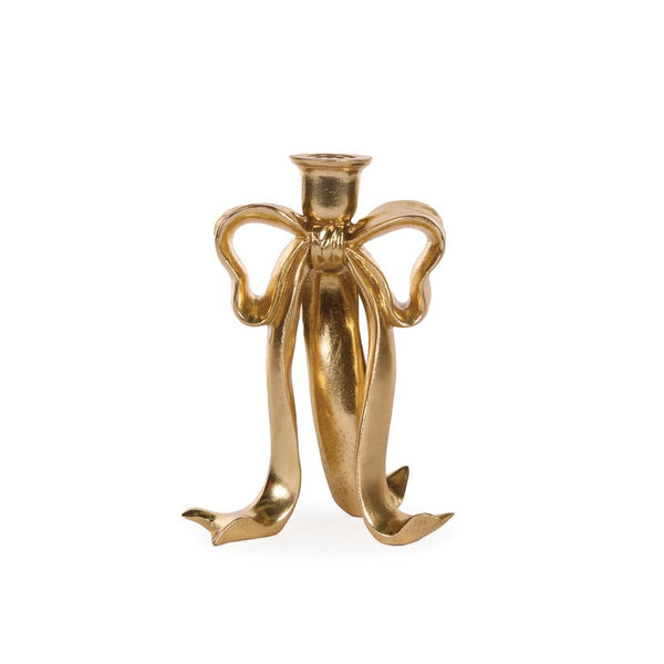 Gilded Bow Candle Holder - Large