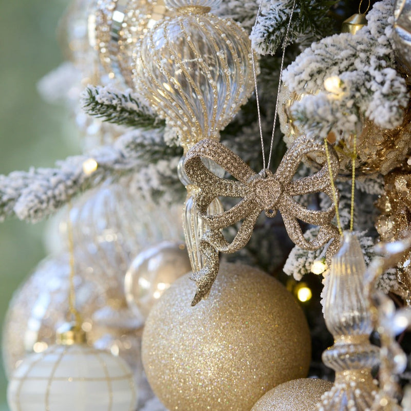 Champagne Glitter Bow