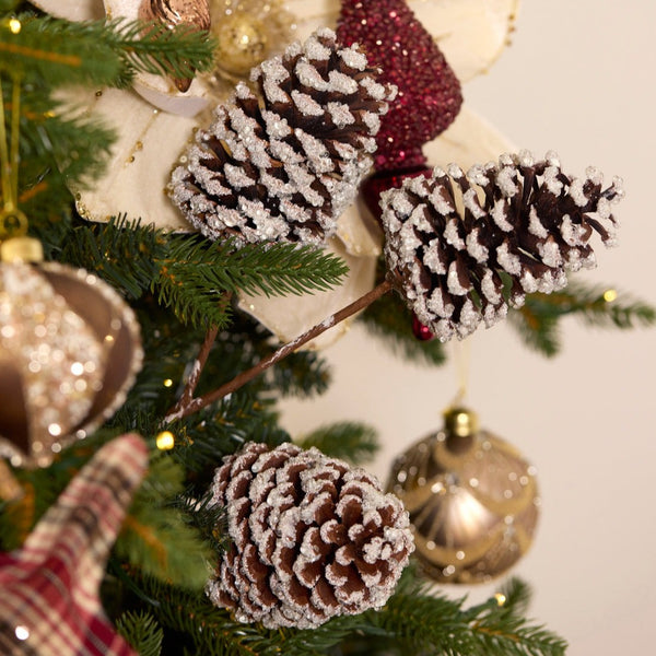 Glittered Pinecone Pick