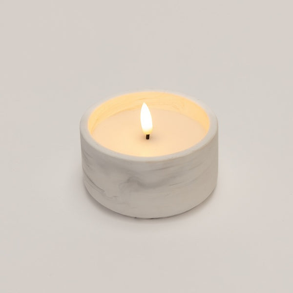 Faux Marble LED 7cm Candle