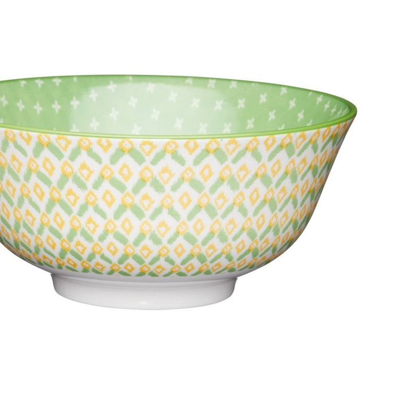 Green Geometric Bowl