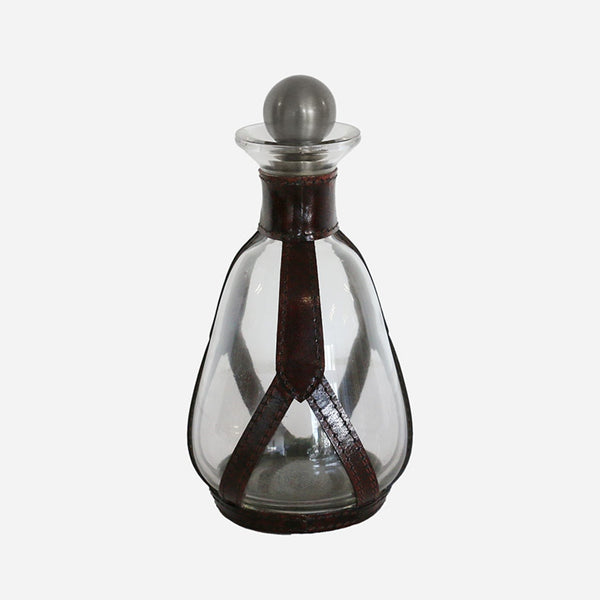 Glass & Leather Decanter