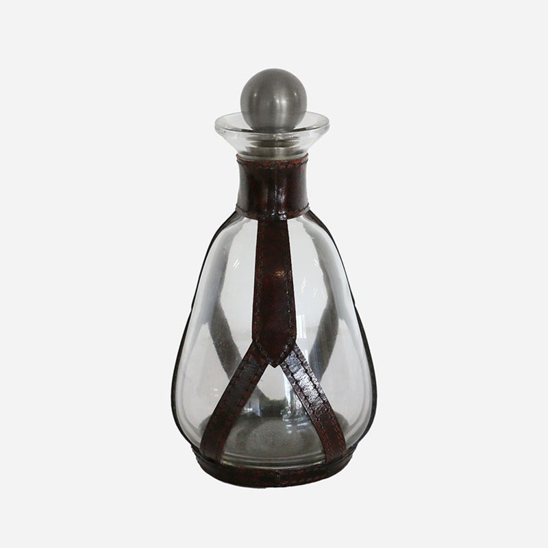 Glass & Leather Decanter