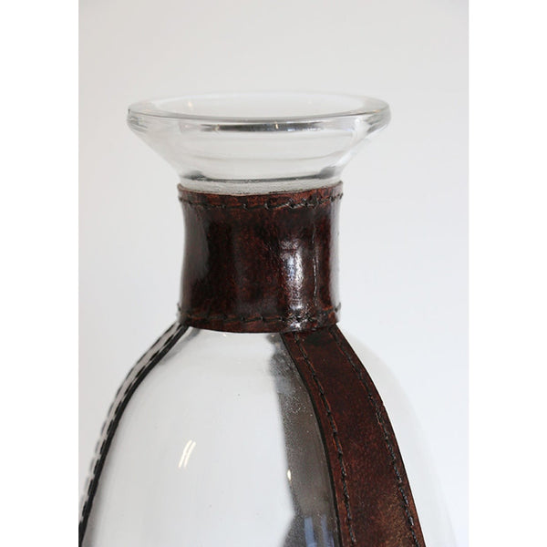 Glass & Leather Decanter