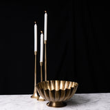 Gold Taper Candle Holders - Set of 3